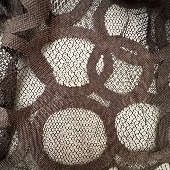 Robert Rodriguez Off The Shoulder Top Lace Over Silk Brown Sz 0 - Picture 10 of 11